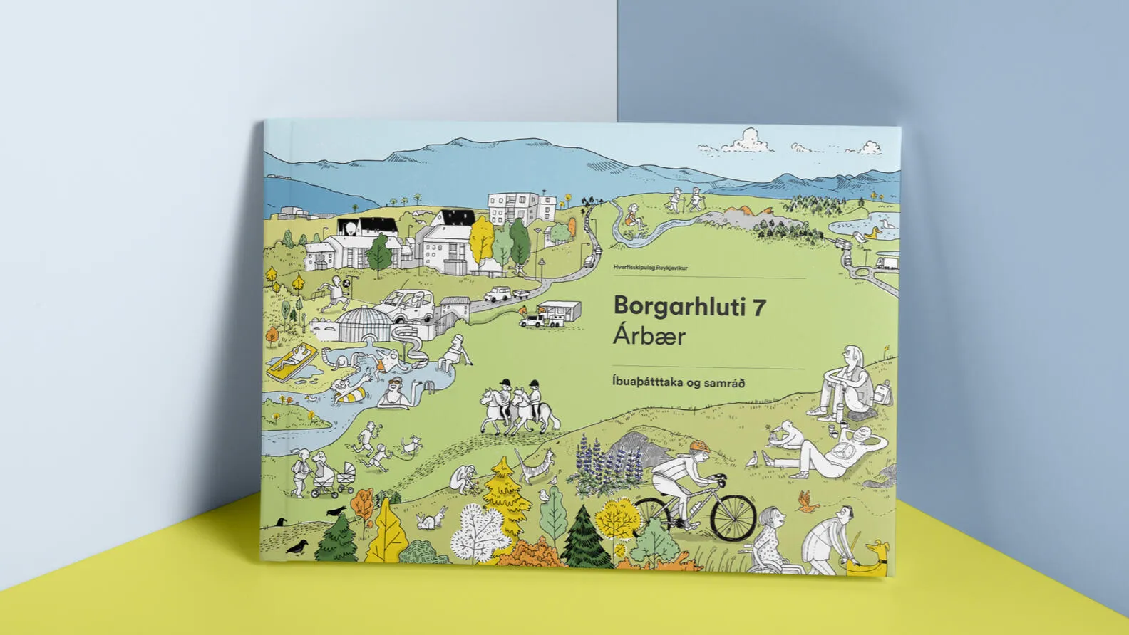Illustrated cover for Borgarhluti 7 Árbær by Rán Flygenring.